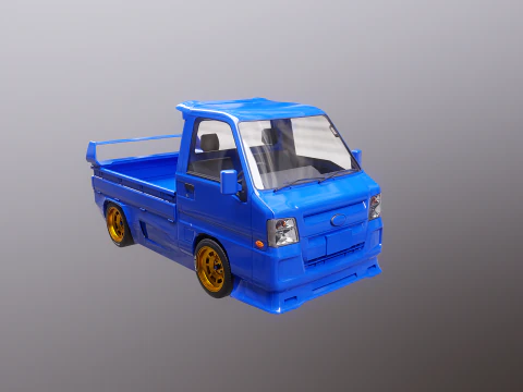 Mini gru telescopica per camion Kei Modello 3D