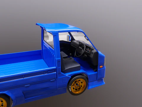 Mini gru telescopica per camion Kei Modello 3D