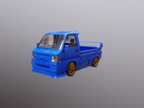 Mini gru telescopica per camion Kei Modello 3D