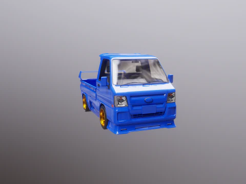 Mini gru telescopica per camion Kei Modello 3D