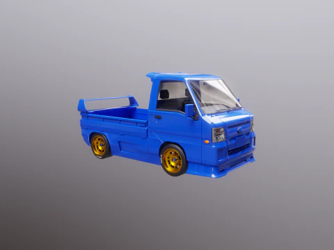 Mini gru telescopica per camion Kei Modello 3D