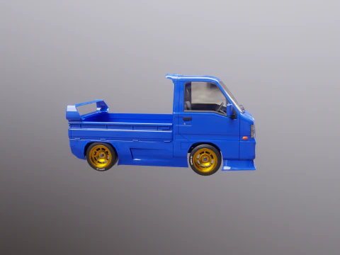 Mini gru telescopica per camion Kei Modello 3D