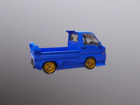 Mini gru telescopica per camion Kei Modello 3D