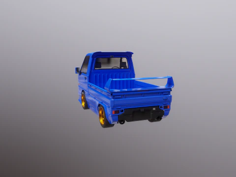 Mini gru telescopica per camion Kei Modello 3D