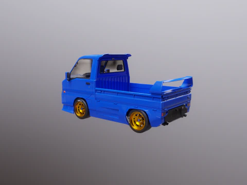 Mini gru telescopica per camion Kei Modello 3D
