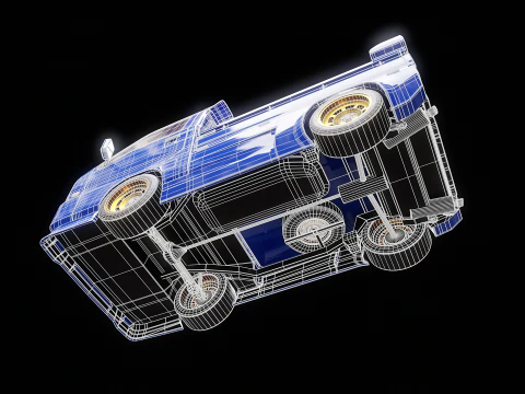 Mini gru telescopica per camion Kei Modello 3D