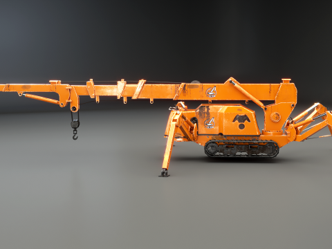 미니 크롤러 - 스파이더 크레인 3D 모델