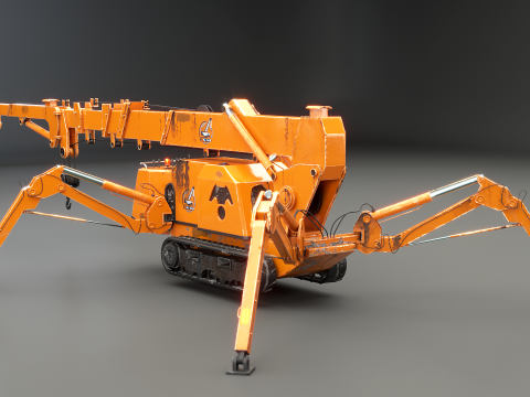 미니 크롤러 - 스파이더 크레인 3D 모델