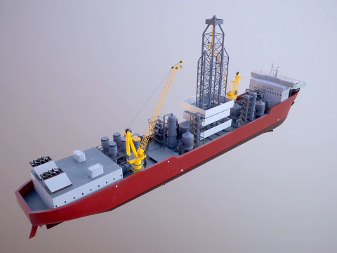 現代の汎用掘削船 3Dモデル