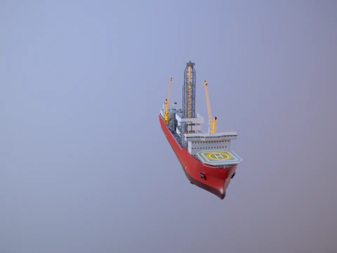現代の汎用掘削船 3Dモデル