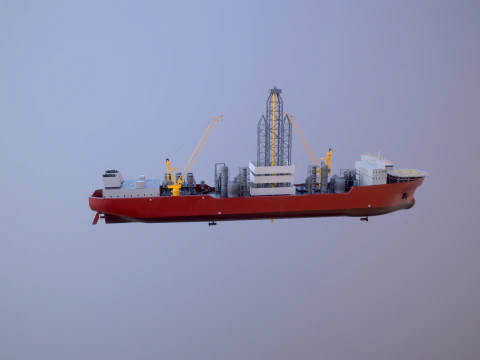 現代の汎用掘削船 3Dモデル