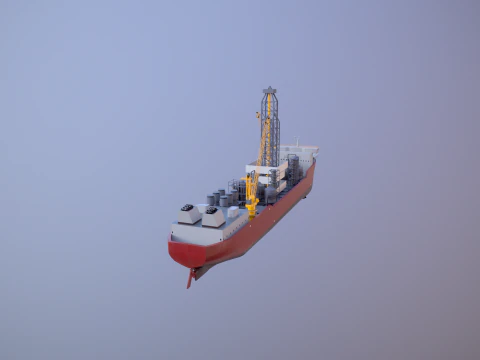 現代の汎用掘削船 3Dモデル