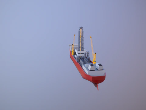 現代の汎用掘削船 3Dモデル