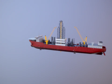 現代の汎用掘削船 3Dモデル