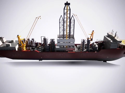 現代の汎用掘削船 3Dモデル