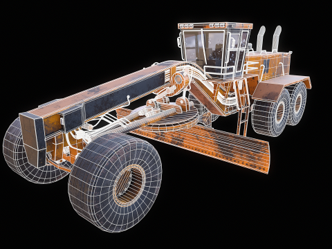 Vecchia motolivellatrice generica Modello 3D