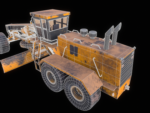 Vecchia motolivellatrice generica Modello 3D