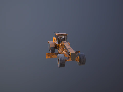 Old Generic Motor Grader 3D Model