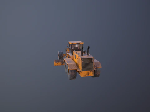 Old Generic Motor Grader 3D Model