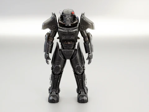 포스트 아포칼립스 파워 아머 블랙 3D 모델