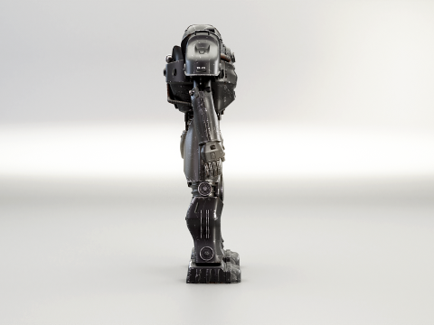 Постапокаліптична енергетична броня чорного кольору 3D Модель