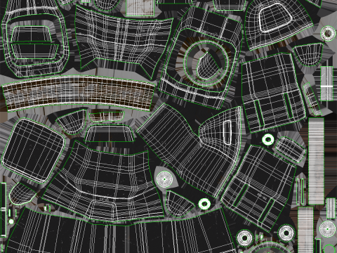 Постапокаліптична енергетична броня чорного кольору 3D Модель