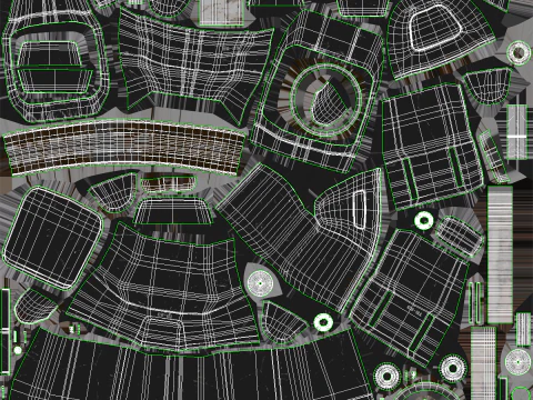 Armatura atomica post apocalittica nera Modello 3D