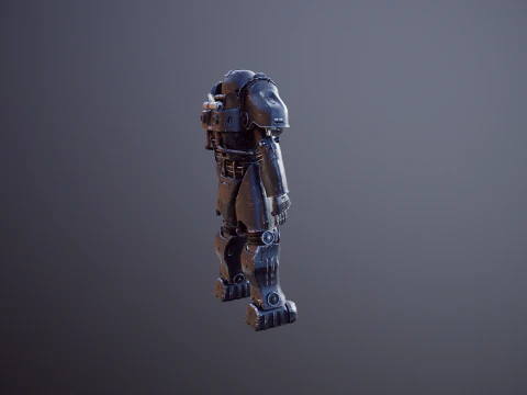 Armatura atomica post apocalittica nera Modello 3D