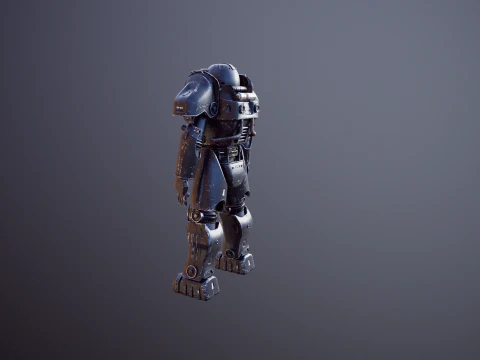 Armatura atomica post apocalittica nera Modello 3D