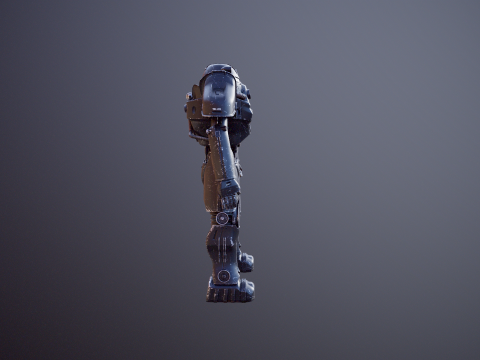 Постапокаліптична енергетична броня чорного кольору 3D Модель