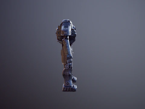 Armatura atomica post apocalittica nera Modello 3D