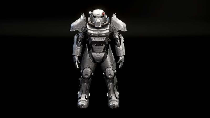 सर्वनाश के बाद का पावर आर्मर काला 3D मॉडल .c4d .max .obj .3ds .fbx .stl .blend 