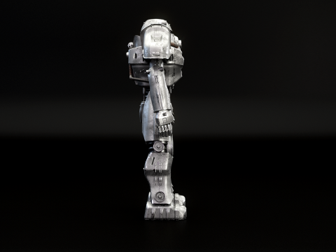 सर्वनाश के बाद का पावर आर्मर काला 3D मॉडल