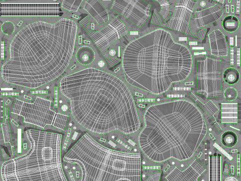 सर्वनाश के बाद का पावर आर्मर काला 3D मॉडल