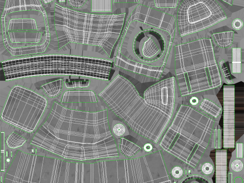 सर्वनाश के बाद का पावर आर्मर काला 3D मॉडल