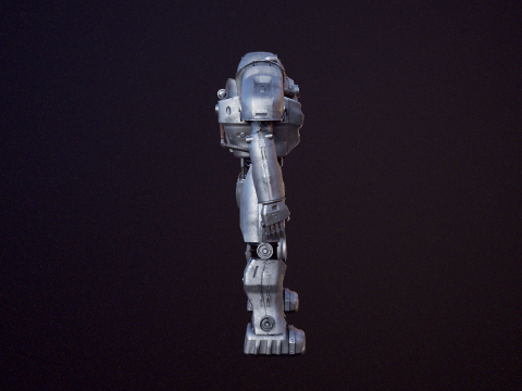 सर्वनाश के बाद का पावर आर्मर काला 3D मॉडल