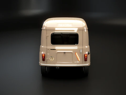 Renault 4 Van French Bakery 3D Model