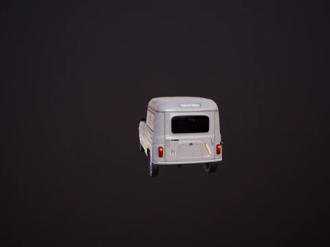 Renault 4 Van French Bakery 3D Model