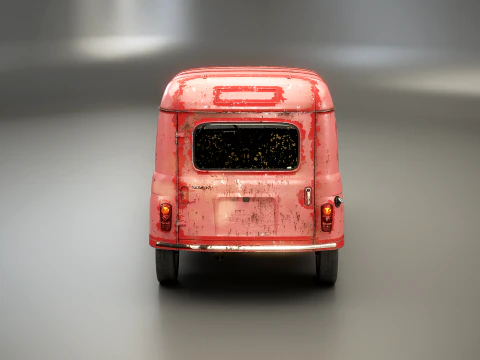 Renault 4 Van Rusted 3D Model
