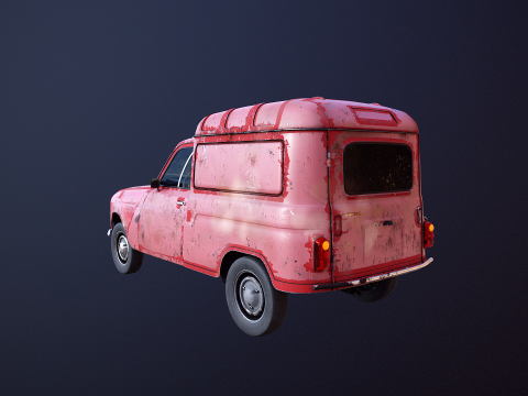 Renault 4 Van Berkarat Model 3D