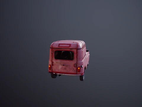 Renault 4 Van Rusted 3D Model