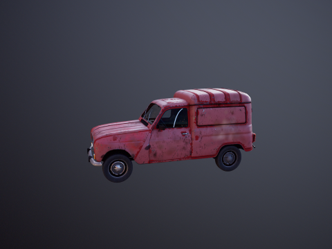 Renault 4 Van Berkarat Model 3D