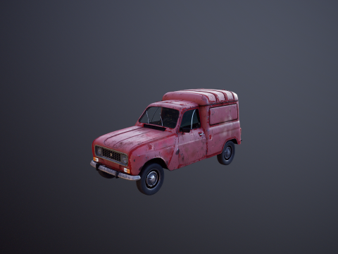 Renault 4 Van Berkarat Model 3D