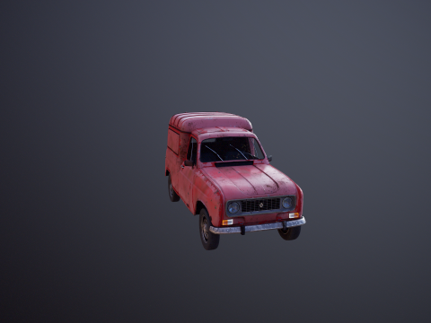 Renault 4 Van Berkarat Model 3D