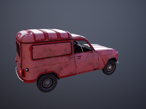 Renault 4 Van Berkarat Model 3D