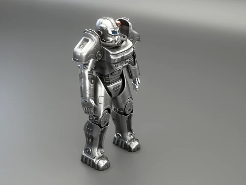 Post Apocalyptic Power Armor TV-2 3D Model