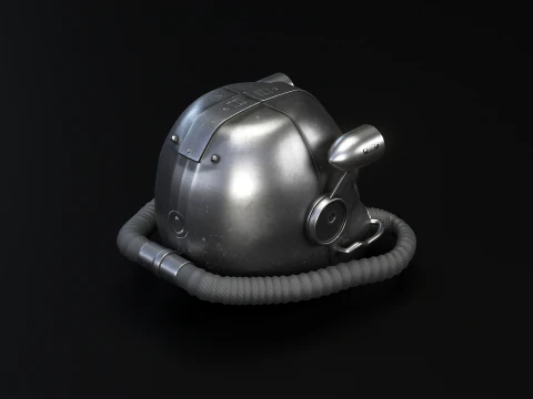 Power Armor Helmet 3D Model