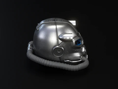 Power Armor Helmet 3D Model