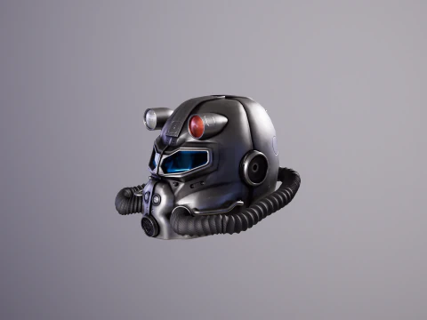 Power Armor Helmet 3D Model