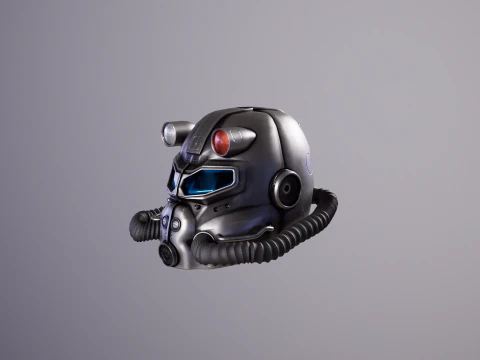 Power Armor Helmet 3D Model